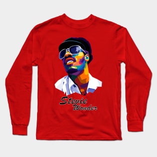 Stevie Wonder Wpap Pop Art Long Sleeve T-Shirt